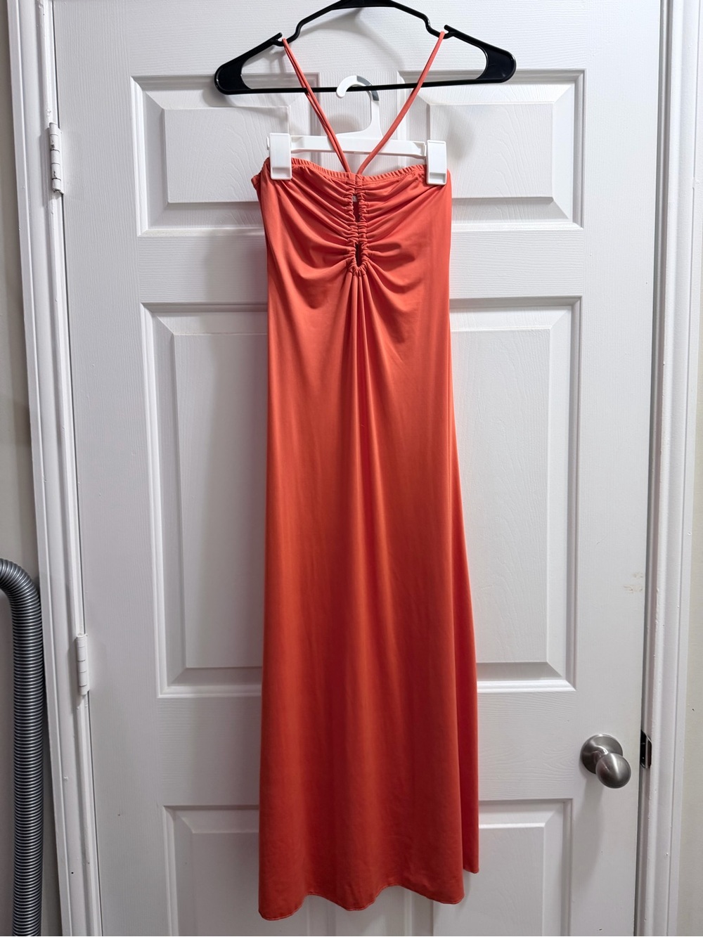 Sincerely Jules Coral Orange Strappy Maxi Dress